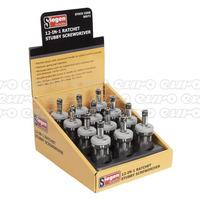 S0572 Ratchet Stubby Screwdriver Set 12-in-1 Display Box of 12