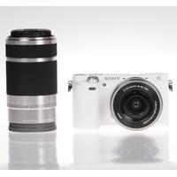 S0NY Alpha A6000 with 16-50mm & 55-210mm Lens Digital Mirrorless Camera (PAL) - White