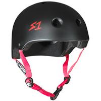 S1 Lifer Multi Impact Helmet - Black Matte/Red Strap