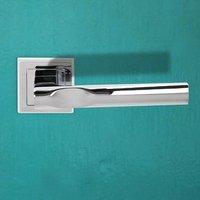 S24-S-PC Kansas Status Lever Handle on Square Rose - Polished Chrome