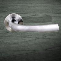 s21 r sc nevada status lever handle on round rose satin chrome