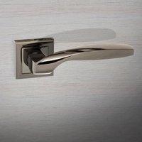 s25sbn oklahoma status lever handle on square rose black nickel