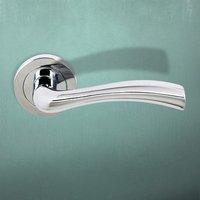 S35-R-PC Texas Status Lever Handle on Round Rose - Polished Chrome