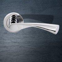 S34-R-PC Colorado Status Lever Handle on Round Rose - Polished Chrome