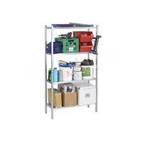 s450 31 galvanised shelving with 4 shelves