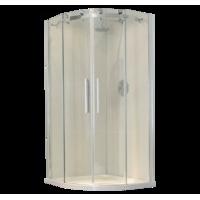 s8 deluxe 8mm 2 door frameless quadrant enclosure 800mm x 800mm