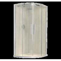 S8 Deluxe 8mm 2 Door Frameless Offset Quadrant Shower Enclosure 1000mm x 800mm