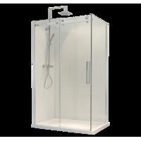 s8 deluxe 8mm frameless sliding shower enclosure 1700mm 1700mm x 760mm