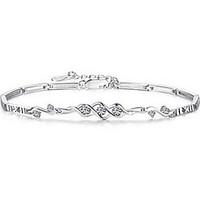 S925 Silver Crystal Bracelet, Fine Jewelry Christmas Gifts