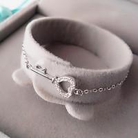 S925 Sterling Silver Bracelet 1pcs Personality Key Chain Bracelet Girlfriend Birthday Love Bracelet Jewelry Christmas Gifts