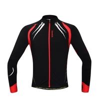 santic cycling fleece thermal long jersey fall winter jacket