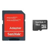 sandisk microsdhc 16gb memory card class 4 with sd adapter