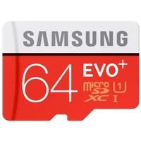 Samsung Memory 64GB EVO Plus MicroSDXC UHS-I Grade 1 Class 10 Memory Card with SD Adapter