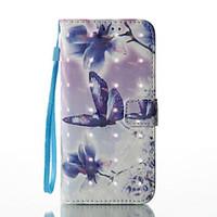 Samsung Galaxy S8 Plus S8 Phone Case 3D Effect Butterfly and Flower Pattern PU Material Wallet Section Phone Case for S7 Edge S7 S6 Edge S6 S5