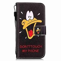 Saliva Duck Pattern Material PU Card Holder Leather for iPhone 7 7 Plus 6s 6 Plus SE 5s 5 5C 4S