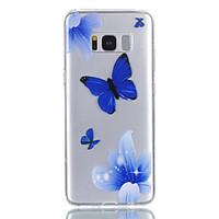 samsung s8 s8plus s7 s7edge s6 s5 blue butterfly pattern relief varnis ...