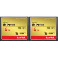 SanDisk Extreme 16GB 120MB/Sec Compact Flash Card - Twin Pack