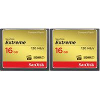 sandisk extreme 16gb 120mbsec compact flash card twin pack