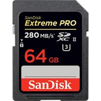 sandisk 64gb extreme pro 280mbs uhs ii sdxc card