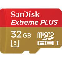sandisk 32gb extreme plus 95mbsec v30 microsdhc card plus sd adapter