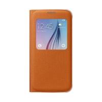 samsung s view cover fabric orange galaxy s6