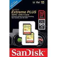 Sandisk 32gb Extreme Plus Sdhc Uhs-1 2pk