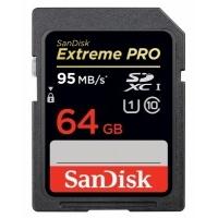 sandisk extreme pro sdxc 95mbsec uhsi card 64gb