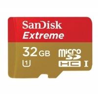 sandisk extreme micro sdhc uhsi card with adapter 32gb