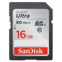 SanDisk Ultra SDHC Memory Card 80MB/s UHSI (Class 10) 16GB