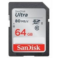 SanDisk Ultra SDXC Memory Card 80MB/s UHSI (Class 10) 64GB