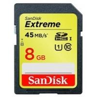 SanDisk Extreme SDHC UHS1 Card 45MB/sec (Class 10) 8GB