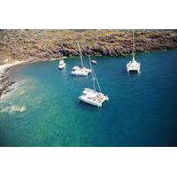 santorini sailing cruise to red beach and akrotini