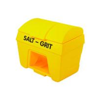 SALT/GRIT BIN W/ HOPPER FEED 200L YLW