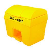 SALT/GRIT BIN W/ HOPPER FEED 400L YLW