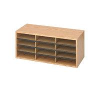 SAFCO 12COMP LIT ORGANISER OAK 9...