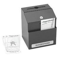 SAFCO LOCKING STEEL SUGGESTION BOX BLK