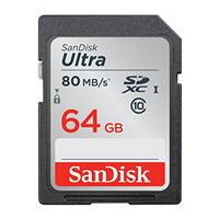 sandisk ultra 64 gb sdxc memory card up to 80 mbs class 10 newest vers ...