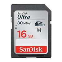 SanDisk Ultra 16 GB SDHC Memory Card up to 80 MB/s, Class 10 [Newest Version]