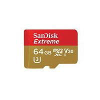 SanDisk Extreme 64 GB microSDXC Memory Card U3 V30 Class 10 up to 90MB/s read with SD Adapter (SDSQXVF-064G-GN6MA)