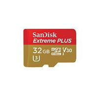 SanDisk Extreme PLUS 32 GB microSDHC Memory Card U3 V30 Class 10 up to 95MB/s read 90MB/s write