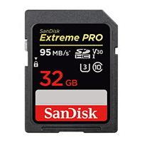 SanDisk Extreme PRO 32 GB SDHC Memory Card up to 95MB/s read 90MB/s write Class 10 U3 V30 (SDSDXXG-032G-GN4IN)