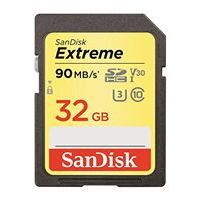 SanDisk Extreme 32 GB SDHC Memory Card up to 90 MB/s, Class 10, U3, V30