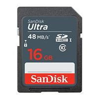 SanDisk Ultra 16 GB SDHC Memory Card up to 48 MB/s, Class 10 [Newest Version]
