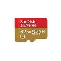 SanDisk Extreme 32 GB Class 10 U3 V30 microSDHC Memory Card up to 90MB/s read with SD Adapter (SDSQXVF-032G-GN6MA)