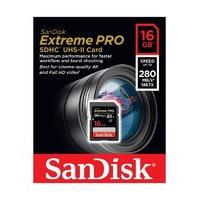 SanDisk 16GB Extreme Pro 250MB/s UHS-II SDHC Card