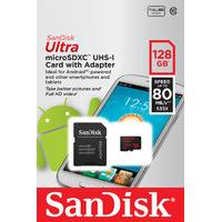 SanDisk 128GB Ultra microSDHC UHS1 Card With Adapter