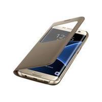 samsung galaxy s7 edge screen view cover gold