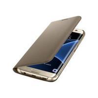 Samsung Galaxy S7 Edge Flip Wallet Cover Gold