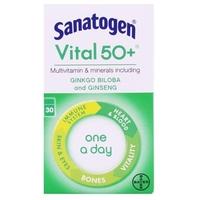 sanatogen vital 50 vitamins 30 tablets