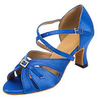 satin womens latin ballroom dance shoes salsa sandals rhinestone custo ...